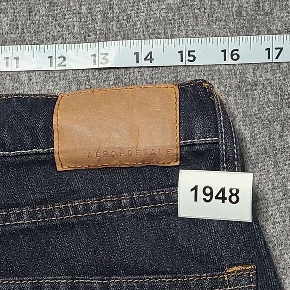 Aeropostale Mens Jeans 30x32 Black Slim Straight Denim Pants Skinny Party Boho - Picture 11 of 11